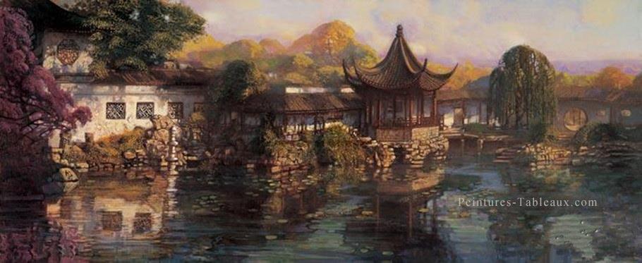 Jardin sur le yangtze delta de Chine Paysages de Chine Peintures à l'huile